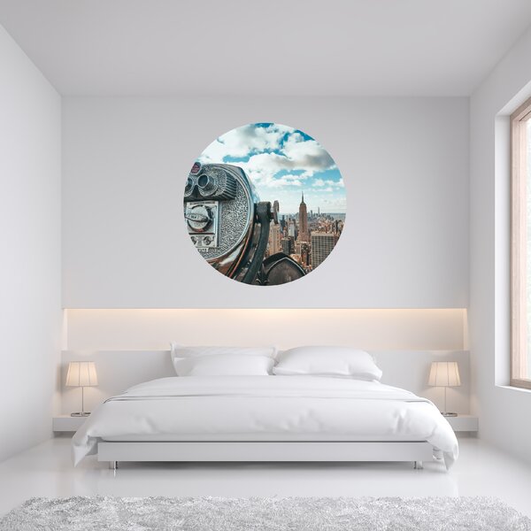 PIPPER. Textilní kruhová samolepka na zeď "New York 2" Velikost: 60cm