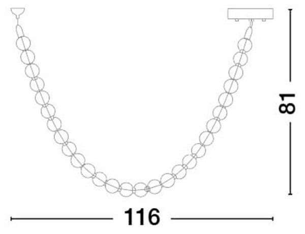 Nova Luce Závěsné LED svítidlo PERLA, 48W 3000K