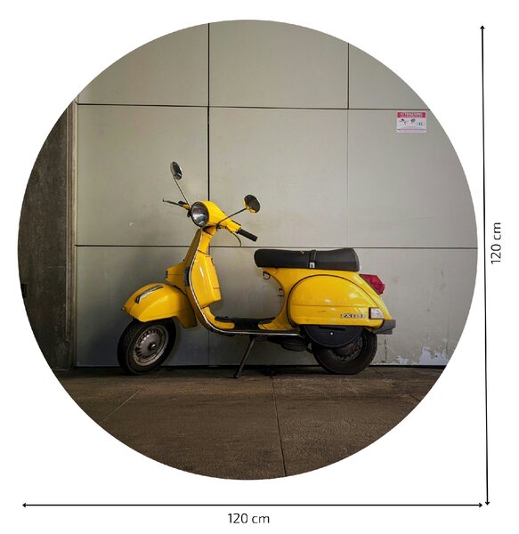 PIPPER. Textilní kruhová samolepka na zeď "Vespa" Velikost: 100cm