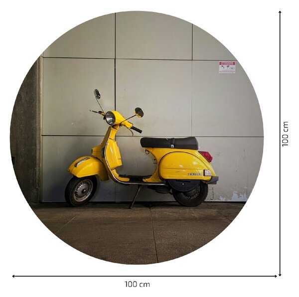 PIPPER. Textilní kruhová samolepka na zeď "Vespa" Velikost: 100cm
