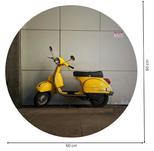 PIPPER. Textilní kruhová samolepka na zeď "Vespa" Velikost: 100cm