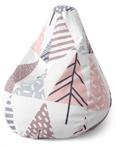 Sablio Sedací vak Pear Barevné stromky - 70 x 95 x 15 cm