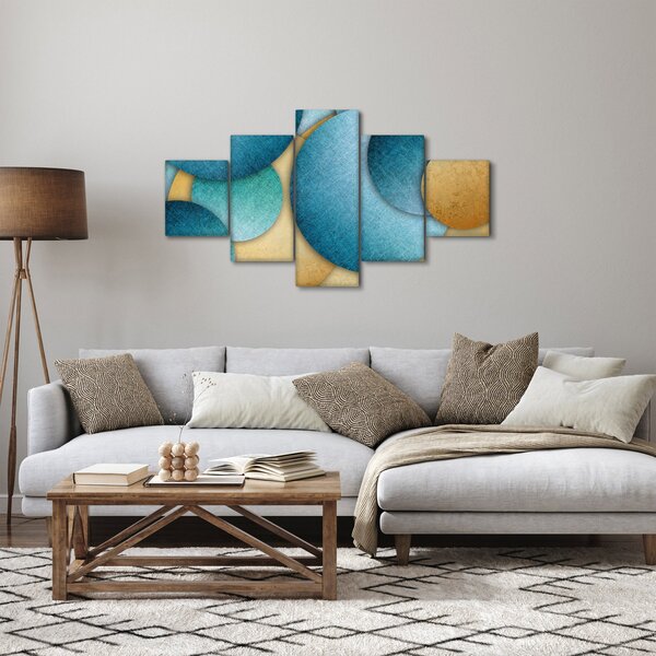 Obraz abstrakce kruhy (125x70 cm)