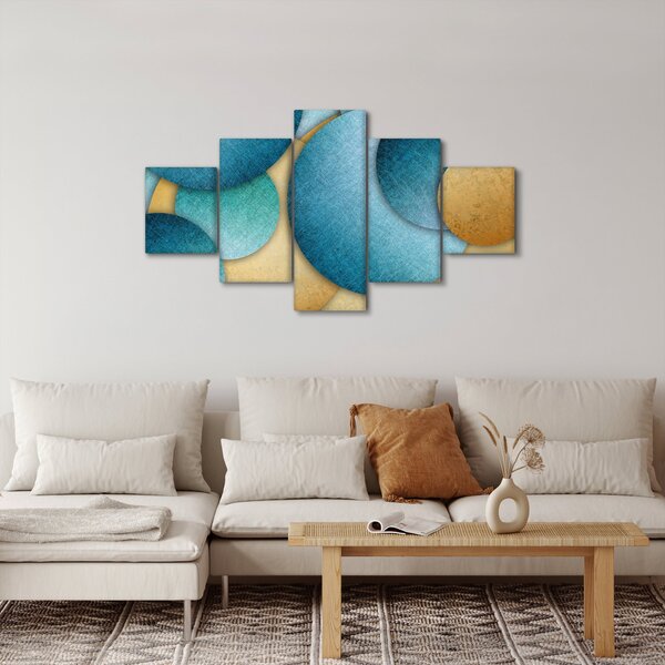 Obraz abstrakce kruhy (125x70 cm)