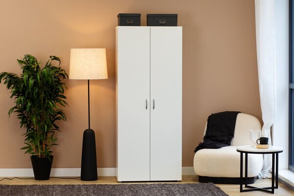 Dvoudveřová šatní skříň 74 cm RICHLAND - bílá