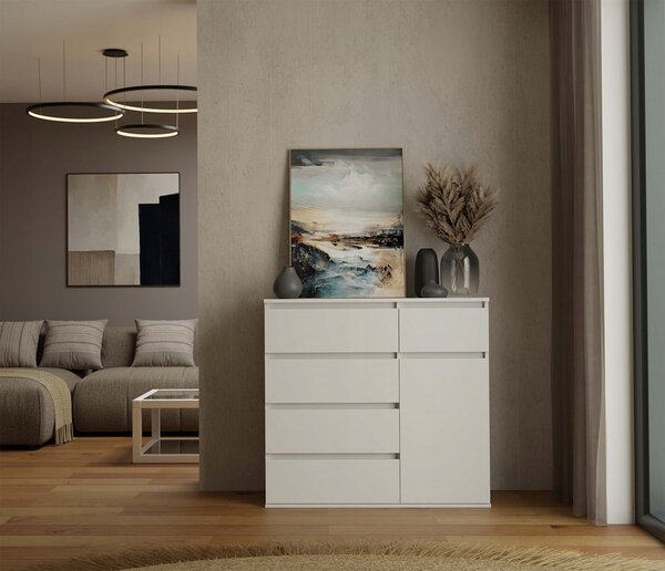 Komoda TopEshop 1D5S 100 x 40 x 93 cm, bílá matná
