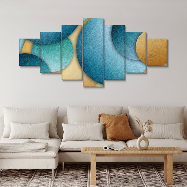 Obraz abstrakce kruhy (210x100 cm)