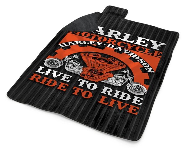 Sablio Plážová deka Harley-Davidson Live to ride, ride to live: 200x140 cm