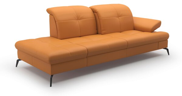 LENOŠKA, textil, kůže, curry žlutá Sit & More - Online Only sedačky, Online Only