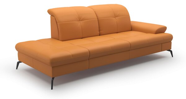 LENOŠKA, textil, kůže, curry žlutá Sit & More - Online Only sedačky, Online Only