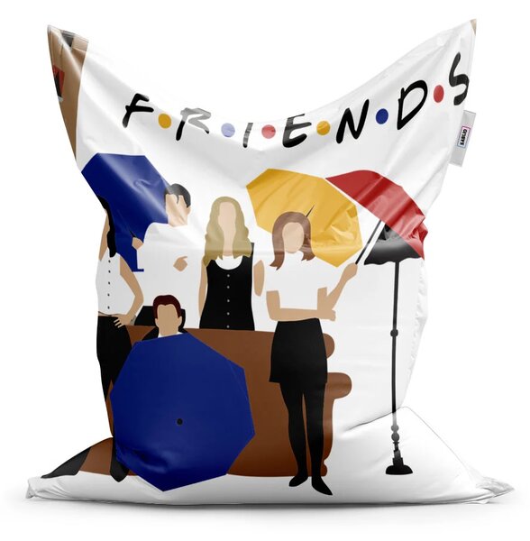 Sablio Sedací vak Seriál přátelé FRIENDS Gauč u fontány - 150x100 cm