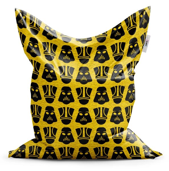Sablio Sedací vak Star Wars Stormtroopeři Pattern na žluté - 150x100 cm