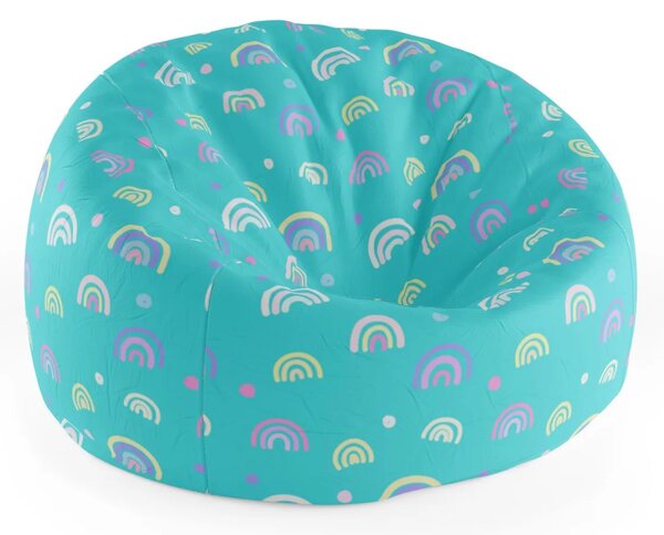 Sablio Sedací vak Cocoon Barevné duhy - 75 x 45 x 35 cm