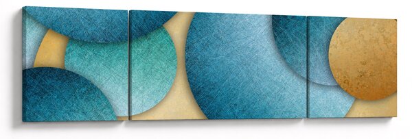 Obraz abstrakce kruhy (170x50 cm)