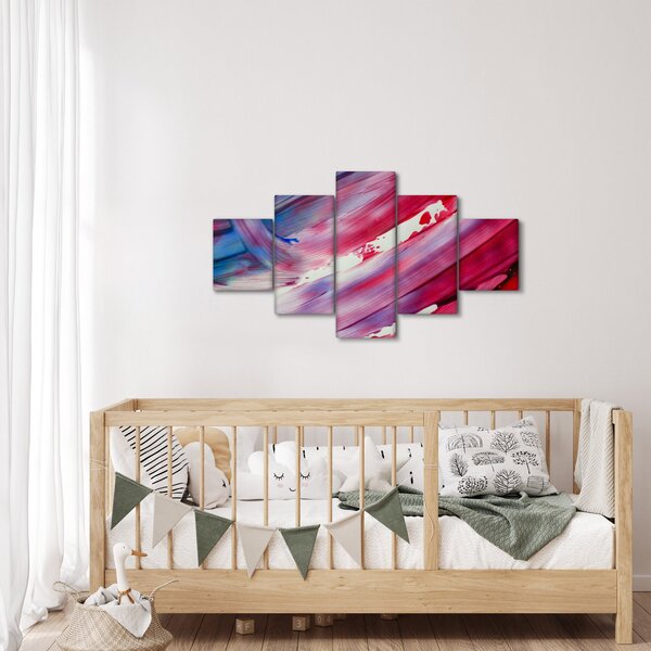 Obraz - růžovomodré barvy (125x70 cm)