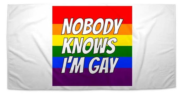 Sablio Ručník Nobody knows I'am gay -