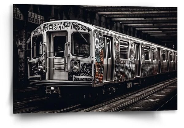 Sablio Obraz Městské metro s graffiti - 60x40 cm
