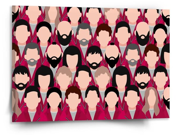 Sablio Obraz Money heist Anonymní tváře - 150x110 cm