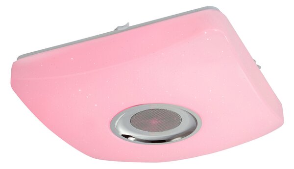 Globo 41349-18 AYLEEN - RGB svítidlo s 5W reproduktorem + dálkový ovladač, LED 18W 37 x 37cm (Stropní RGB LED svítidlo s bluetooth reproduktorem)