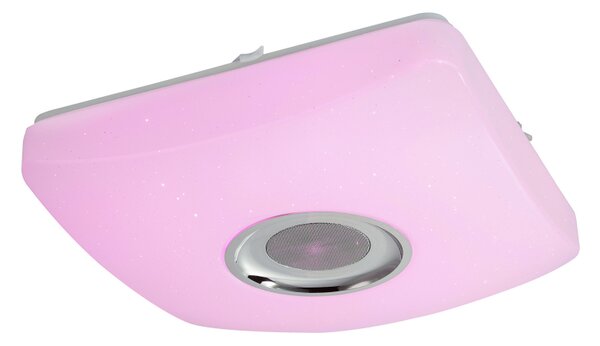 Globo 41349-18 AYLEEN - RGB svítidlo s 5W reproduktorem + dálkový ovladač, LED 18W 37 x 37cm (Stropní RGB LED svítidlo s bluetooth reproduktorem)