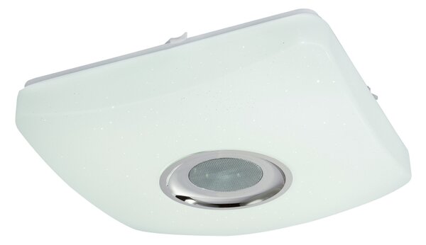Globo 41349-18 AYLEEN - RGB svítidlo s 5W reproduktorem + dálkový ovladač, LED 18W 37 x 37cm (Stropní RGB LED svítidlo s bluetooth reproduktorem)