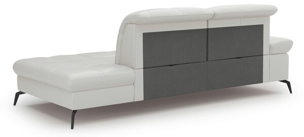LENOŠKA, textil, kůže, bílá Sit & More - Online Only sedačky, Online Only