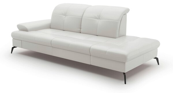 LENOŠKA, textil, kůže, bílá Sit & More - Online Only sedačky, Online Only