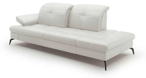 LENOŠKA, textil, kůže, bílá Sit & More - Online Only sedačky, Online Only