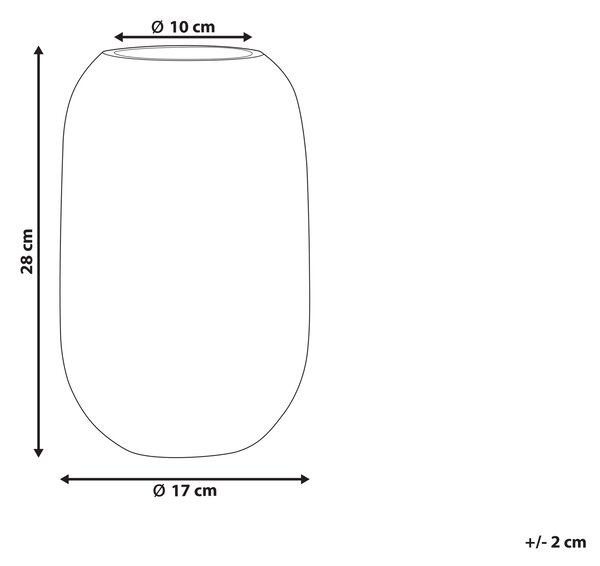Váza na květiny KYRAKALI Sklo 28 cm Průhledná