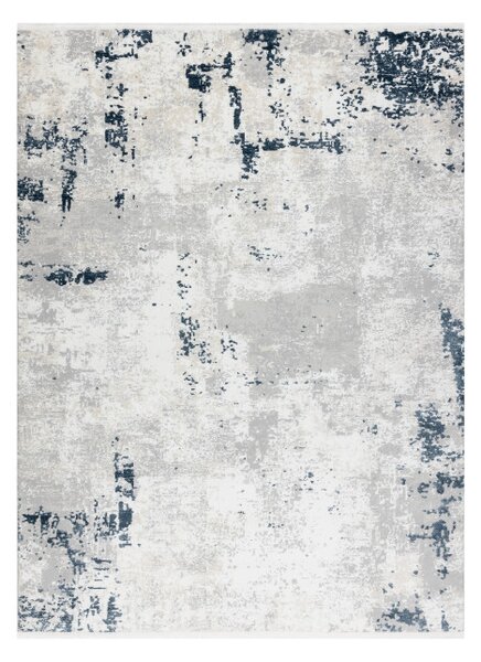 Koberec DUKE 51378 krémový / modrý, beton / třásně