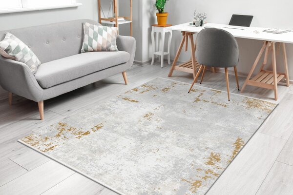 Koberec DUKE 51378 krémový / zlatý, beton / třásně