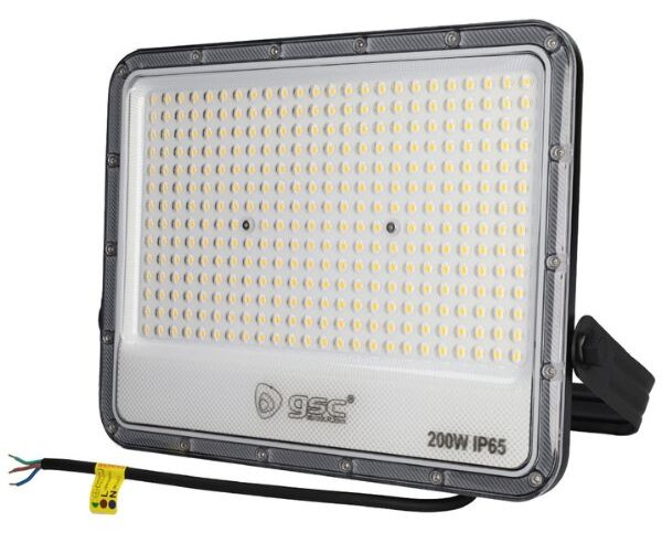 Prémiový ultratenký LED reflektor šedý 200W 20000lm, denní barva světla, 3 roky záruka