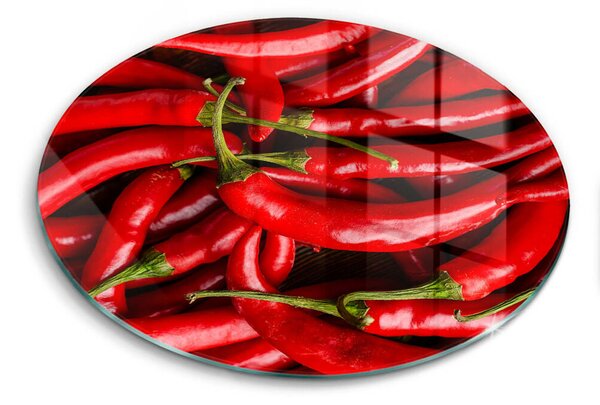 Skleněné krájecí prkénko Pálivé chilli papričky