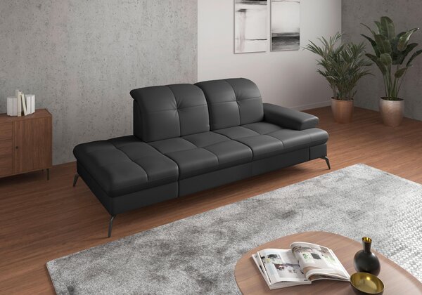 LENOŠKA, textil, kůže, černá Sit & More - Online Only sedačky, Online Only