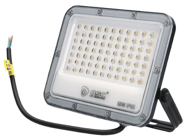 Prémiový ultratenký LED reflektor šedý 50W 4800lm, teplá barva světla, 3 roky záruka