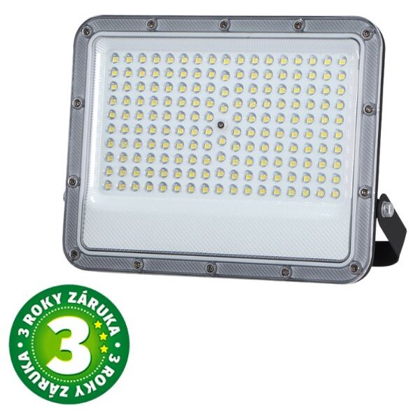 Prémiový ultratenký LED reflektor šedý 100W 9600lm, denní barva světla, 3 roky záruka