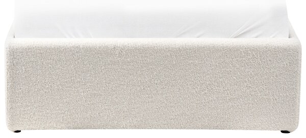 Postel s úložným prostorem bez čela Buklé DINAN 90 x 200 cm Krémově bílá