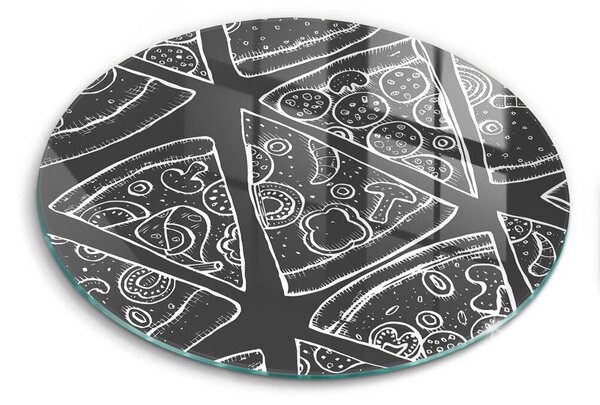 Skleněná deska do kuchyně Pizza ilustrace