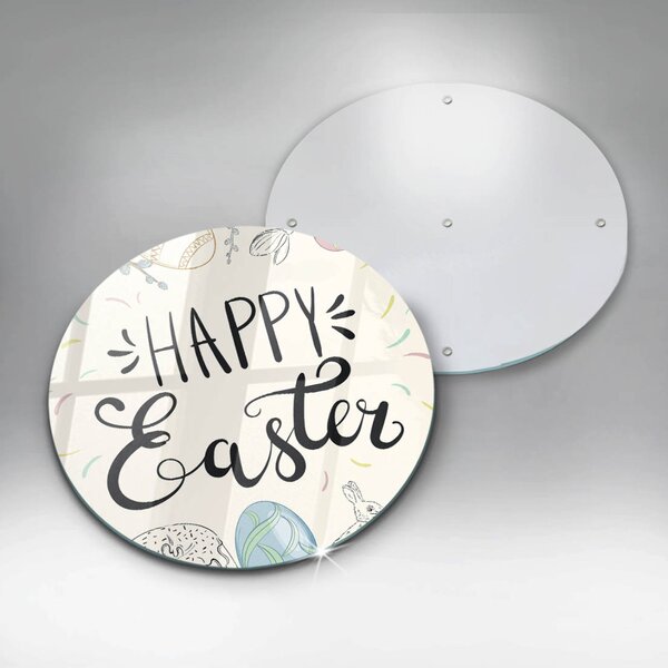 Skleněná deska do kuchyně Happy easter