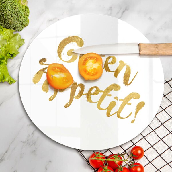 Skleněná deska do kuchyně Guten appetit!