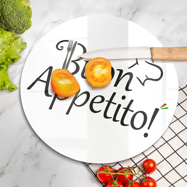 Skleněná deska do kuchyně Buon appetito!