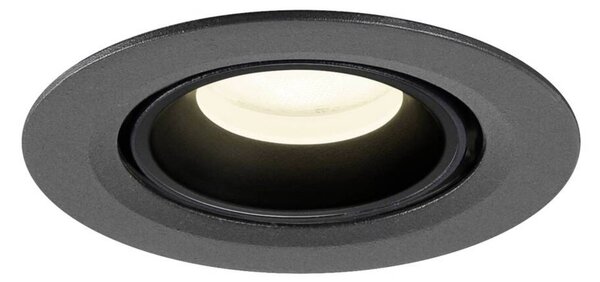 BIG WHITE SLV NUMINOS GIMBLE XS Stropní vestavné svítidlo, 4000 K, 55°, IP20, kulaté, černá 1010068
