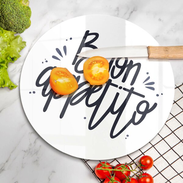 Skleněná deska do kuchyně Buon appetito