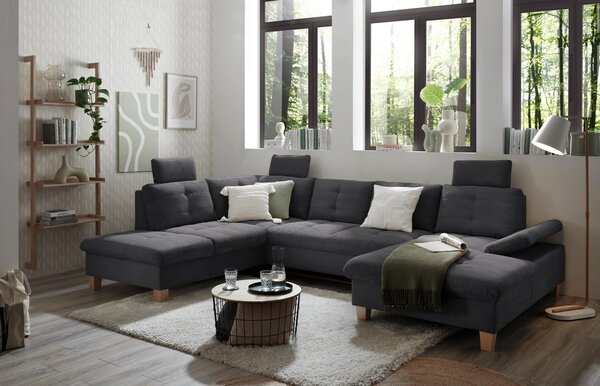 SEDACÍ SOUPRAVA, textil, antracitová MID.YOU - Sedací soupravy, Online Only