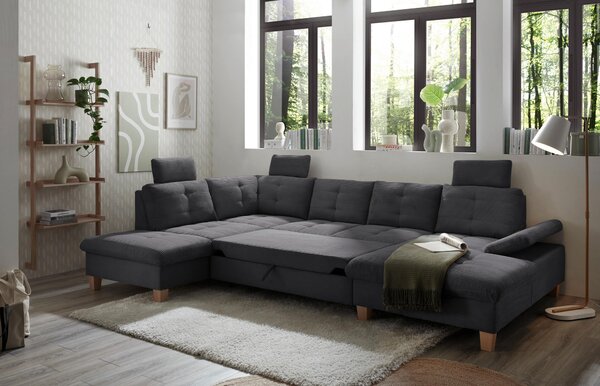SEDACÍ SOUPRAVA, textil, antracitová MID.YOU - Sedací soupravy, Online Only
