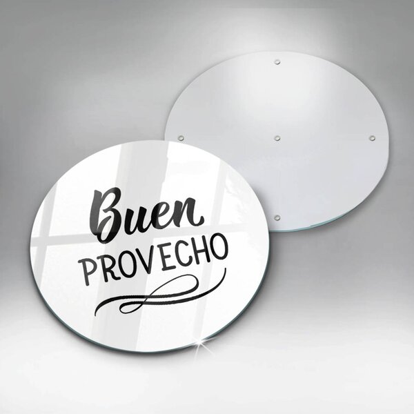 Skleněná deska do kuchyně Buen provecho