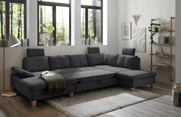 SEDACÍ SOUPRAVA, textil, antracitová MID.YOU - Sedací soupravy, Online Only