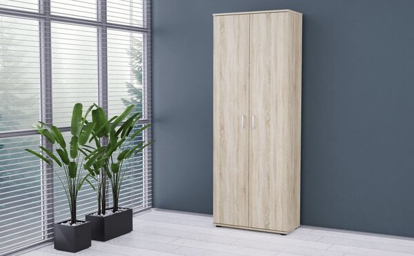 Policová šatní skříň 70 cm BULVERDE - dub sonoma