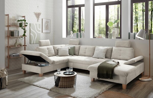 SEDACÍ SOUPRAVA, textil, béžová MID.YOU - Sedací soupravy, Online Only