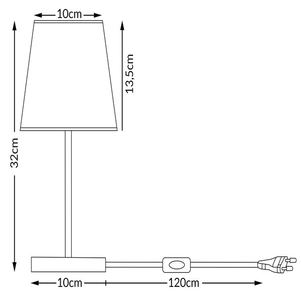 Stolní lampa Lumiére šedá 107148